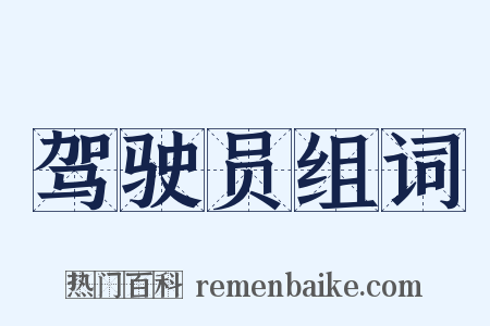 驾驶员组词是什么意思的图片